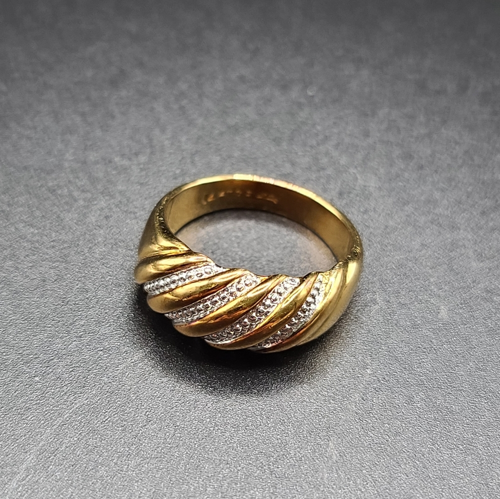 💛💍 Gold and Silver Swirl Ring